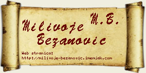 Milivoje Bežanović vizit kartica